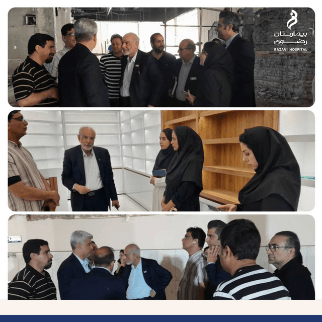 بازدید مدیر عامل محترم از روند انجام پروژه های بیمارستان رضوی 